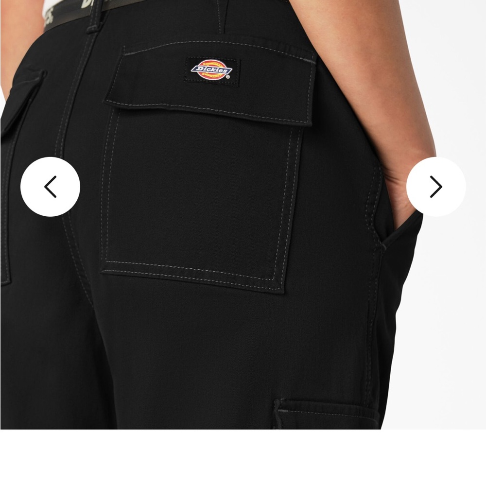 NWT Dickies Black Cropped Women's Cargo Pants - Picture 5 of 7